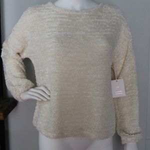 NWT Lauren Conrad white long sleeve sweater size S